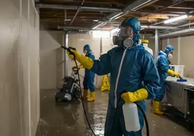 Basement Sanitization and Antimicrobial Treatment process in Fairfax, SC