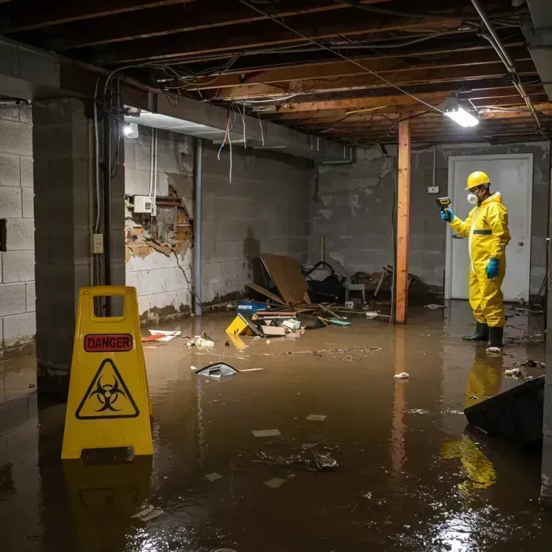 Flooded Basement Electrical Hazard in Fairfax, SC Property